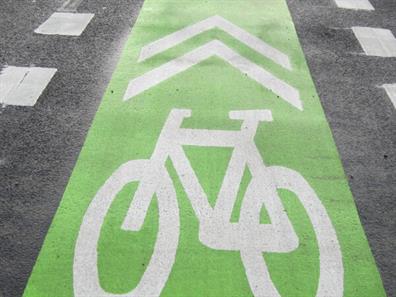 green bike lane