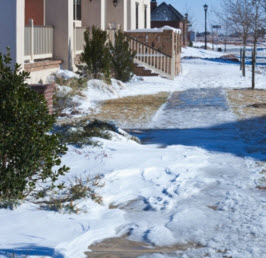 snowy sidewalk